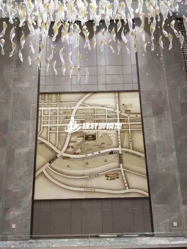 宜章木质壁挂模型